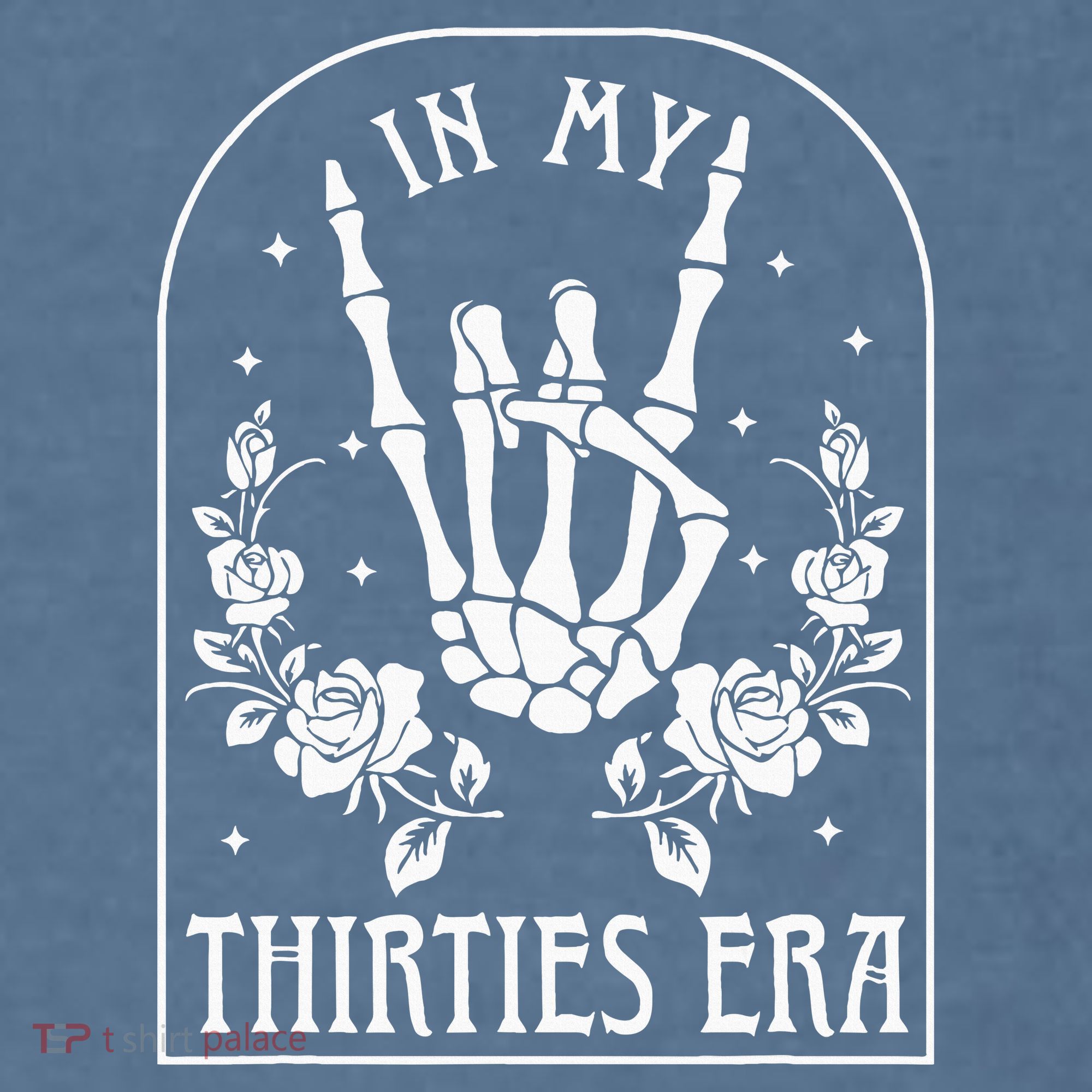 In My Thirties Era 30th Birthday Outfit Skeleton Hand Comfort Colors Garment-Dyed Hooded Sweatshirt