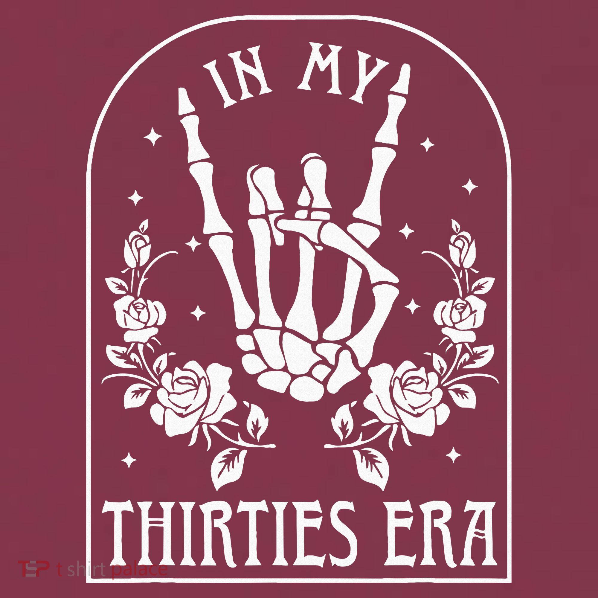 In My Thirties Era 30th Birthday Outfit Skeleton Hand 16oz Travel Tumbler