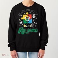 I Make The World Au-Some Autism Puzzle Boy Support Women's Sweatshirt thumb 0