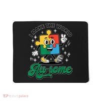I Make The World Au-Some Autism Puzzle Boy Support Mousepad thumb 0