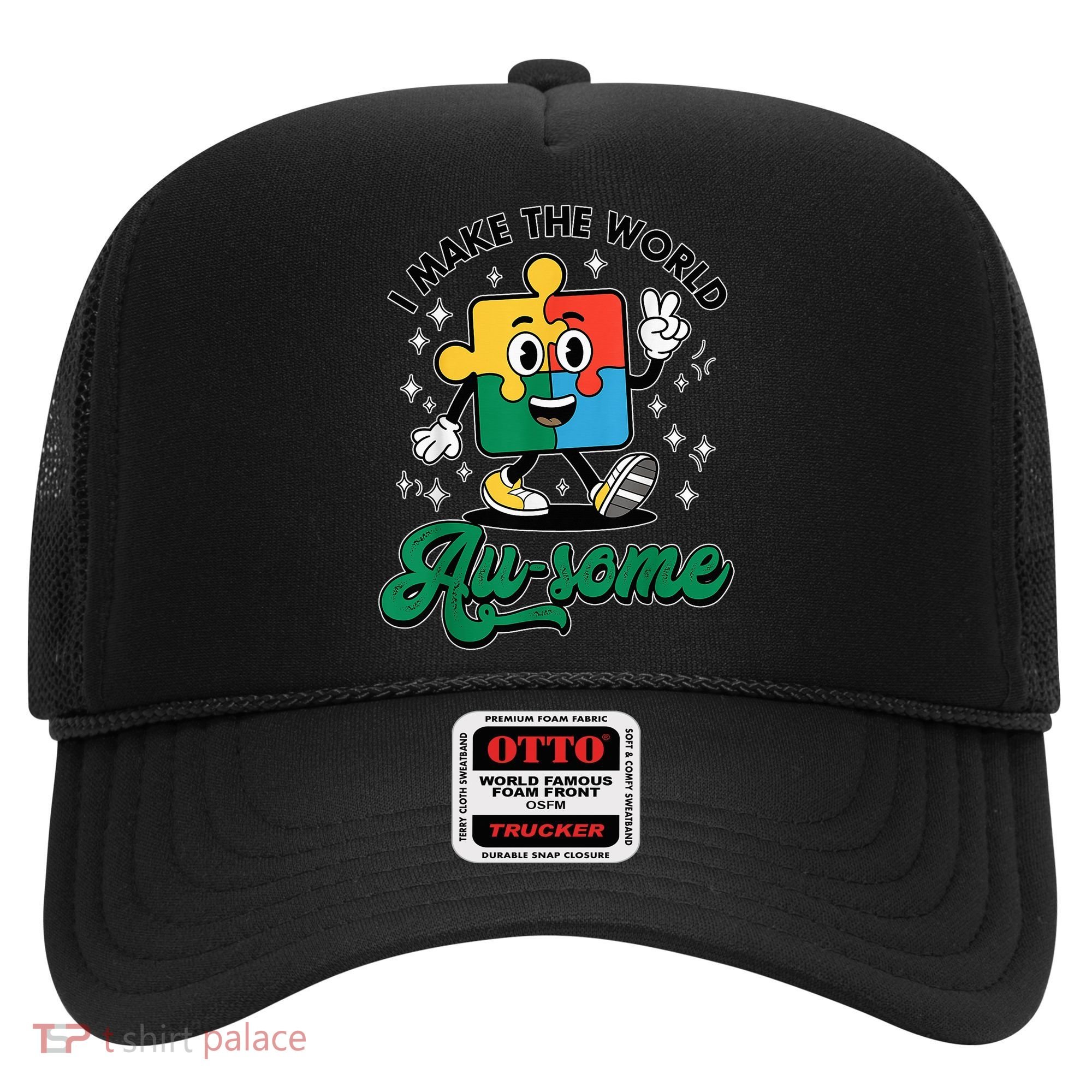 I Make The World Au-Some Autism Puzzle Boy Support Hat