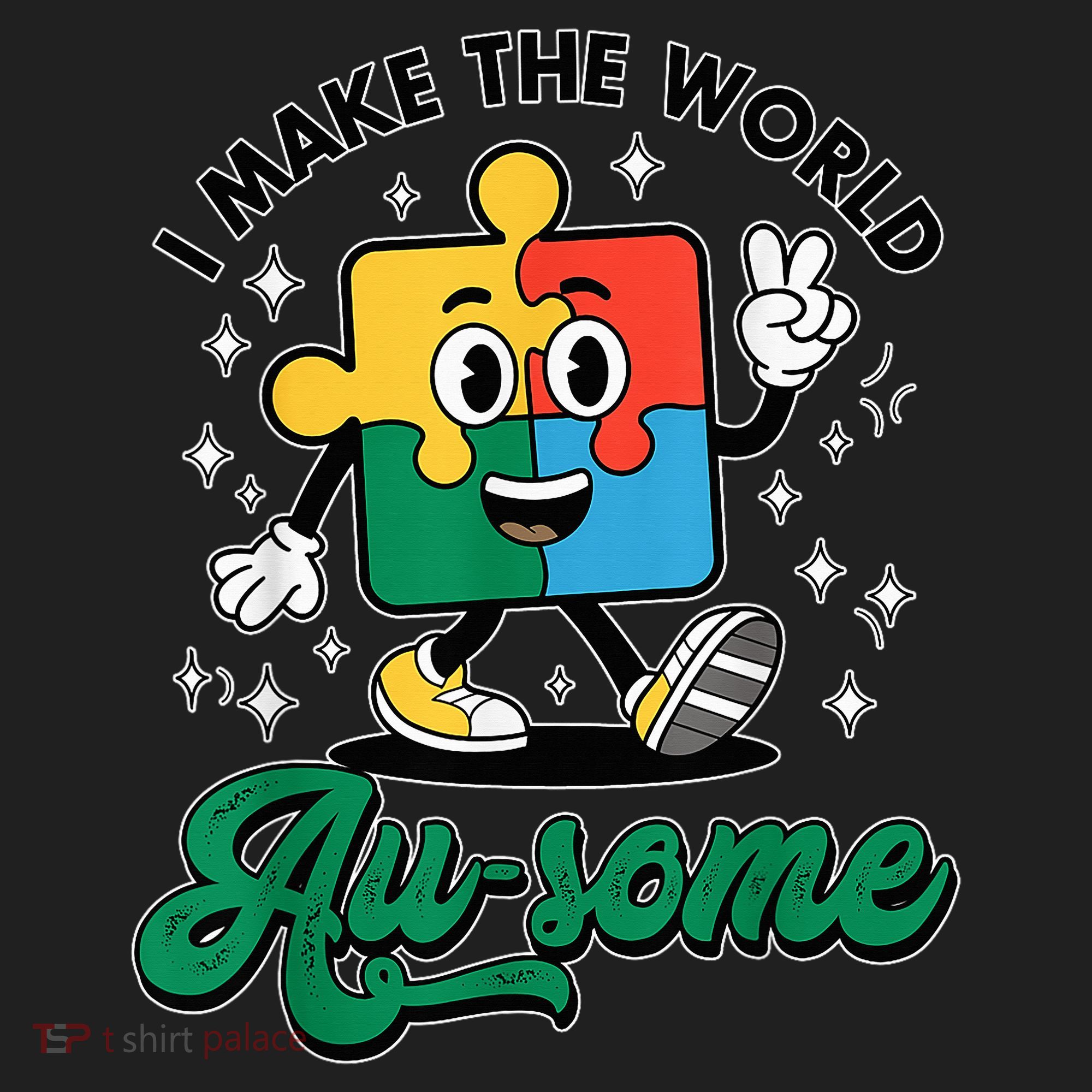 I Make The World Au-Some Autism Puzzle Boy Support Hat