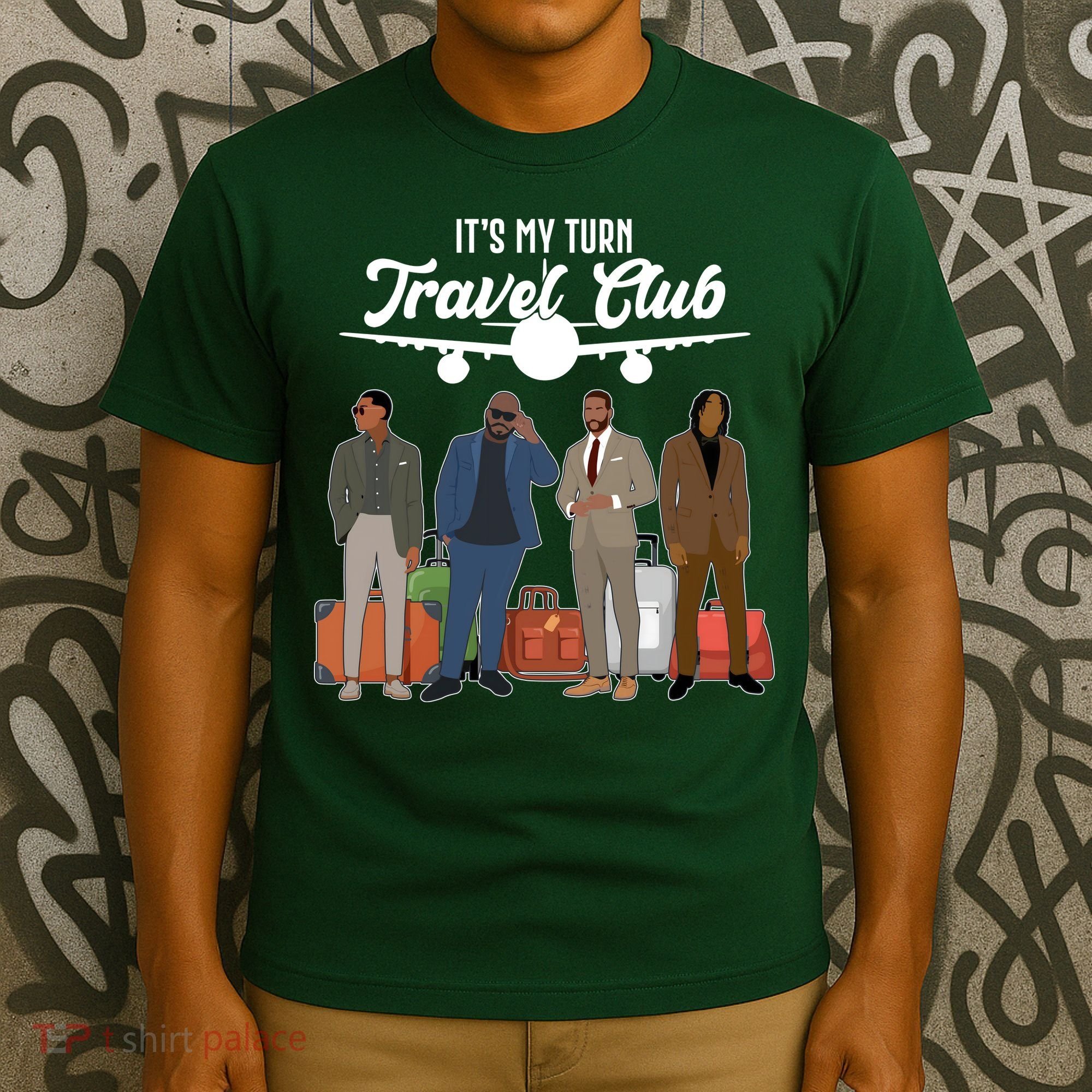 It's My Turn Travel Club Traveling Black African American Men T-Shirt