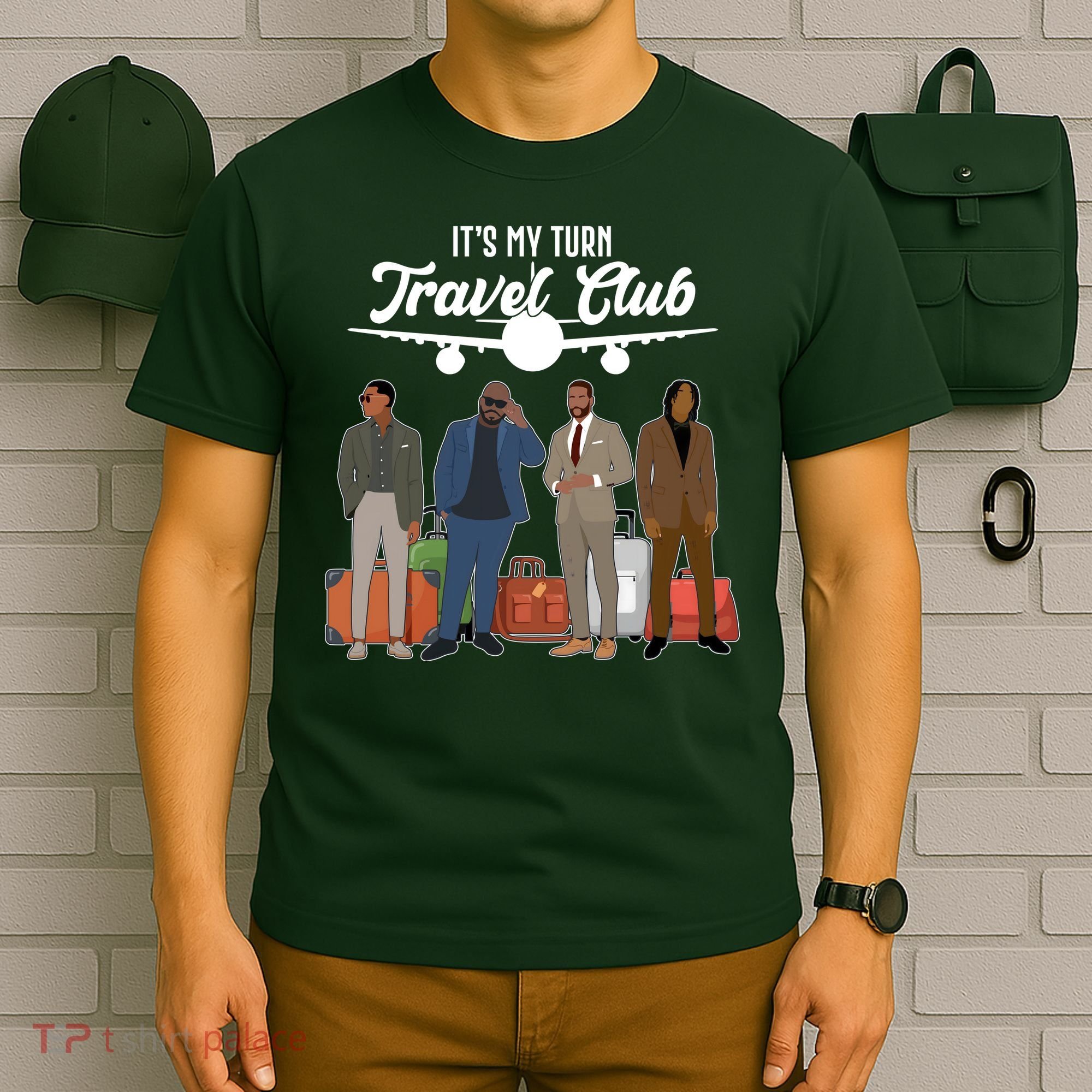 It's My Turn Travel Club Traveling Black African American Men T-Shirt