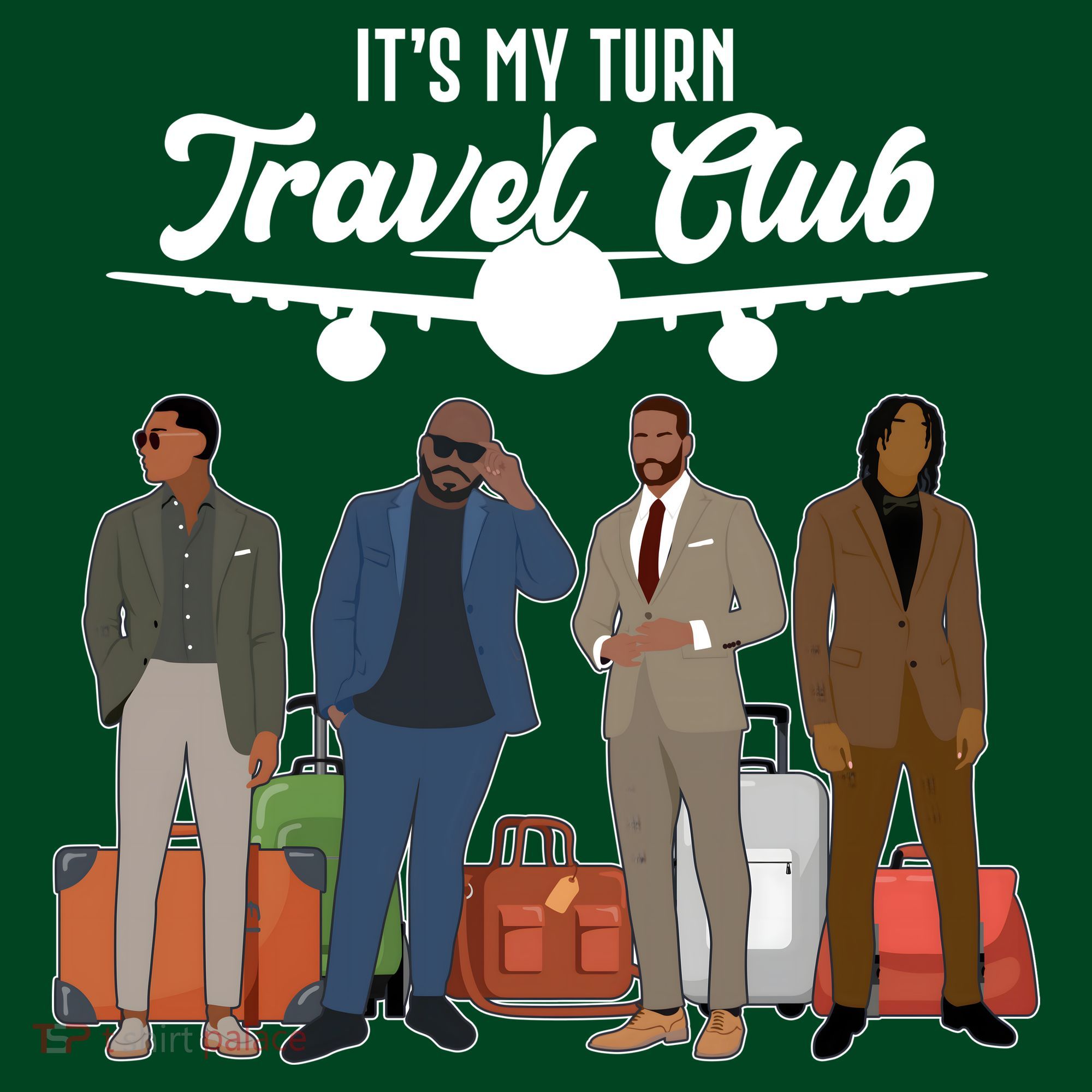 It's My Turn Travel Club Traveling Black African American Men T-Shirt