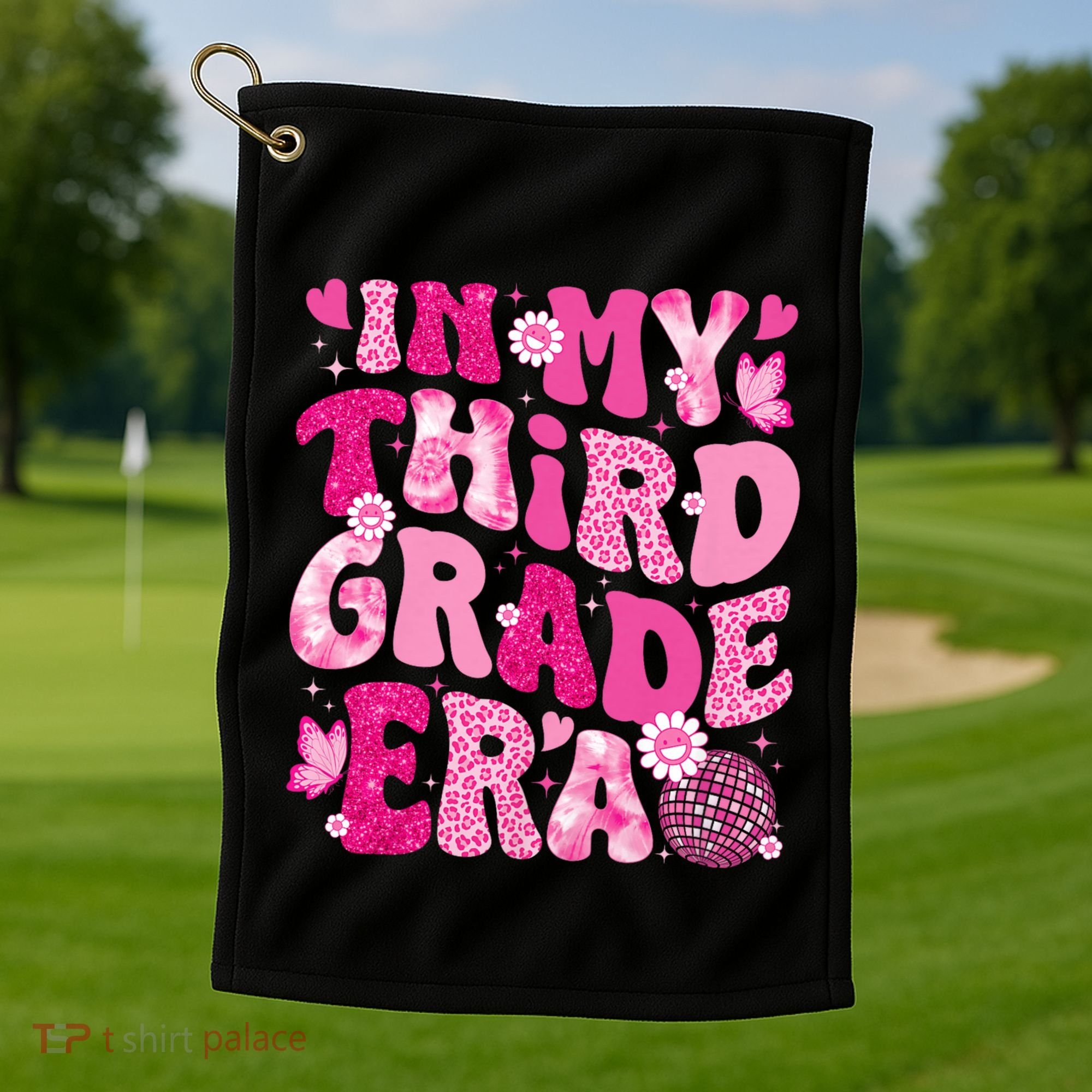 In My Third Grade Era Teachers Women Back To School Golf Towel