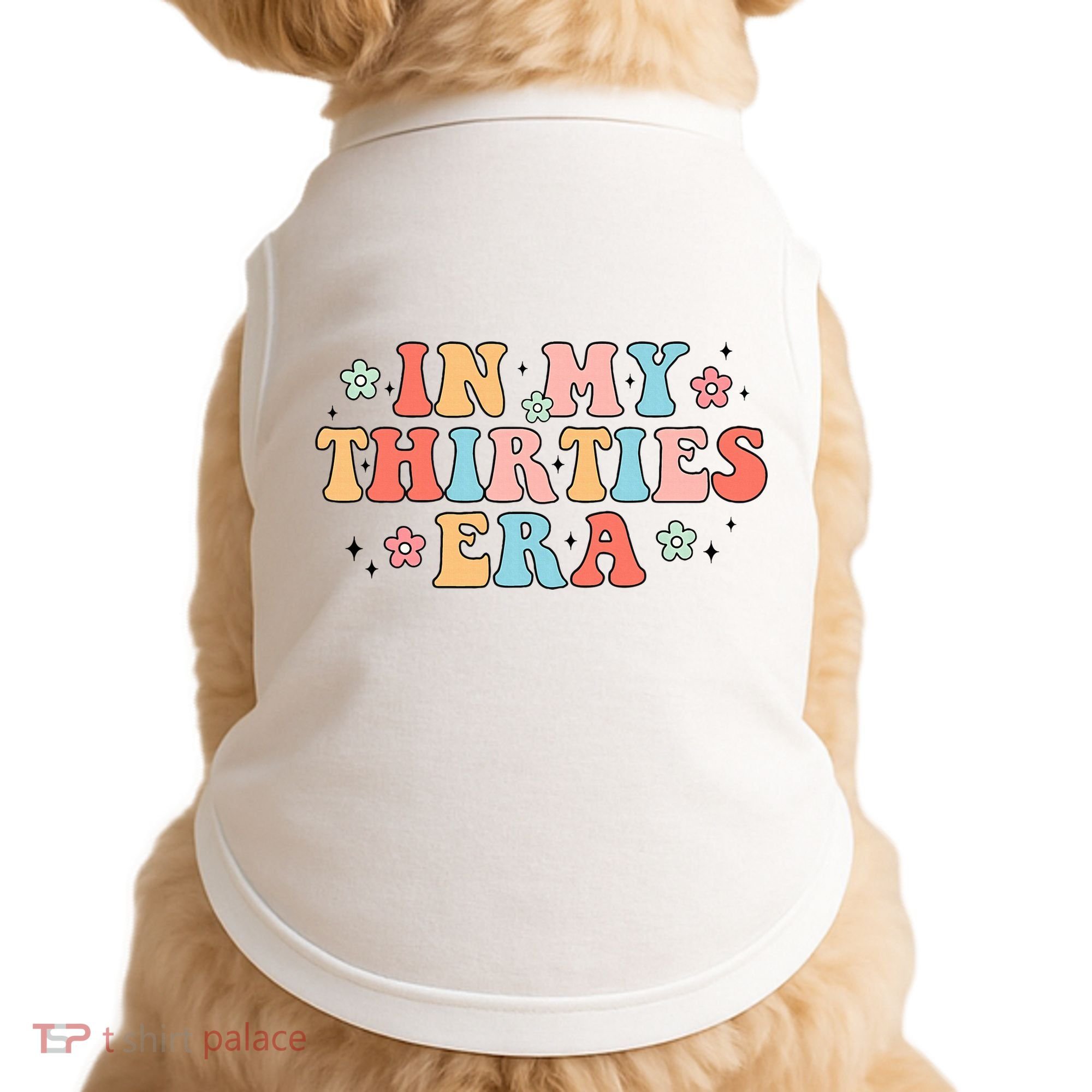 In My Thirties 30s Era Cute Floral Doggie Tank