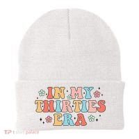 In My Thirties 30s Era Cute Floral Beanie thumb 0