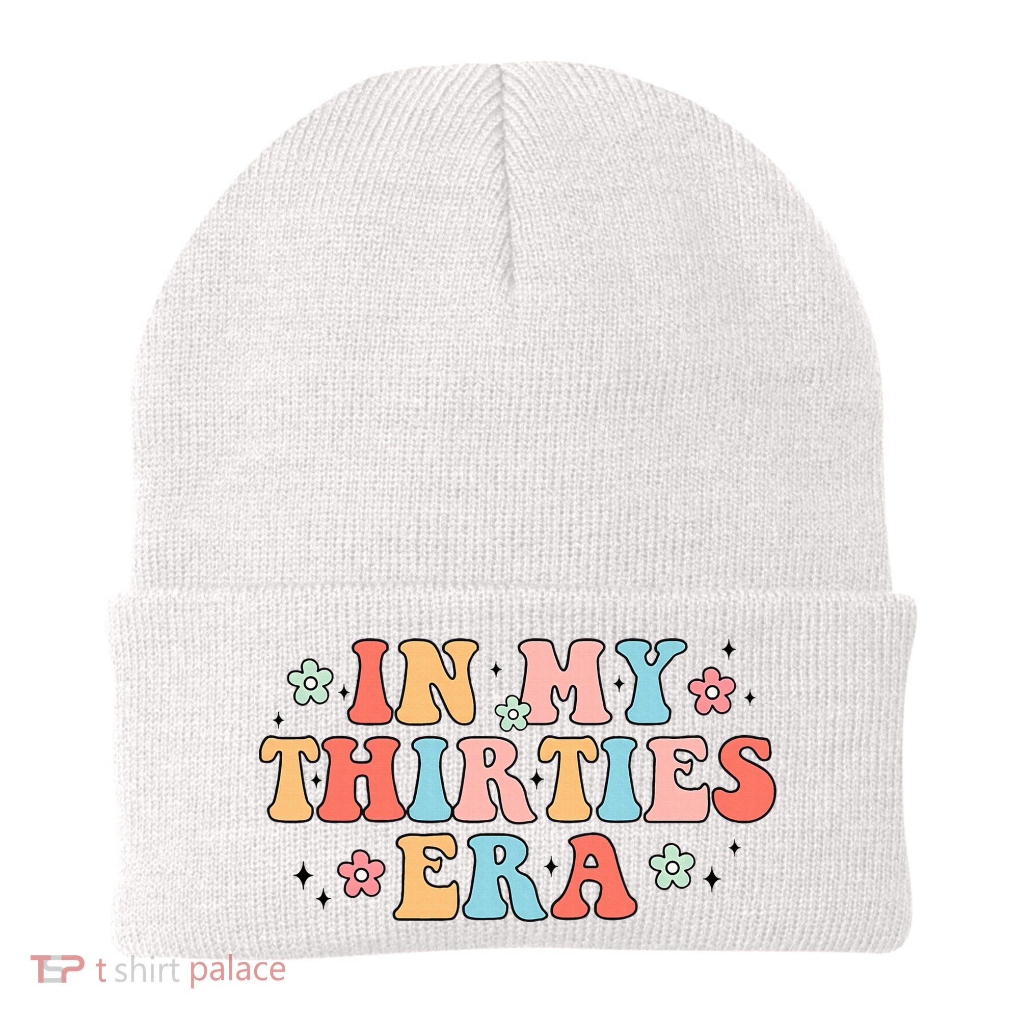 In My Thirties 30s Era Cute Floral Beanie