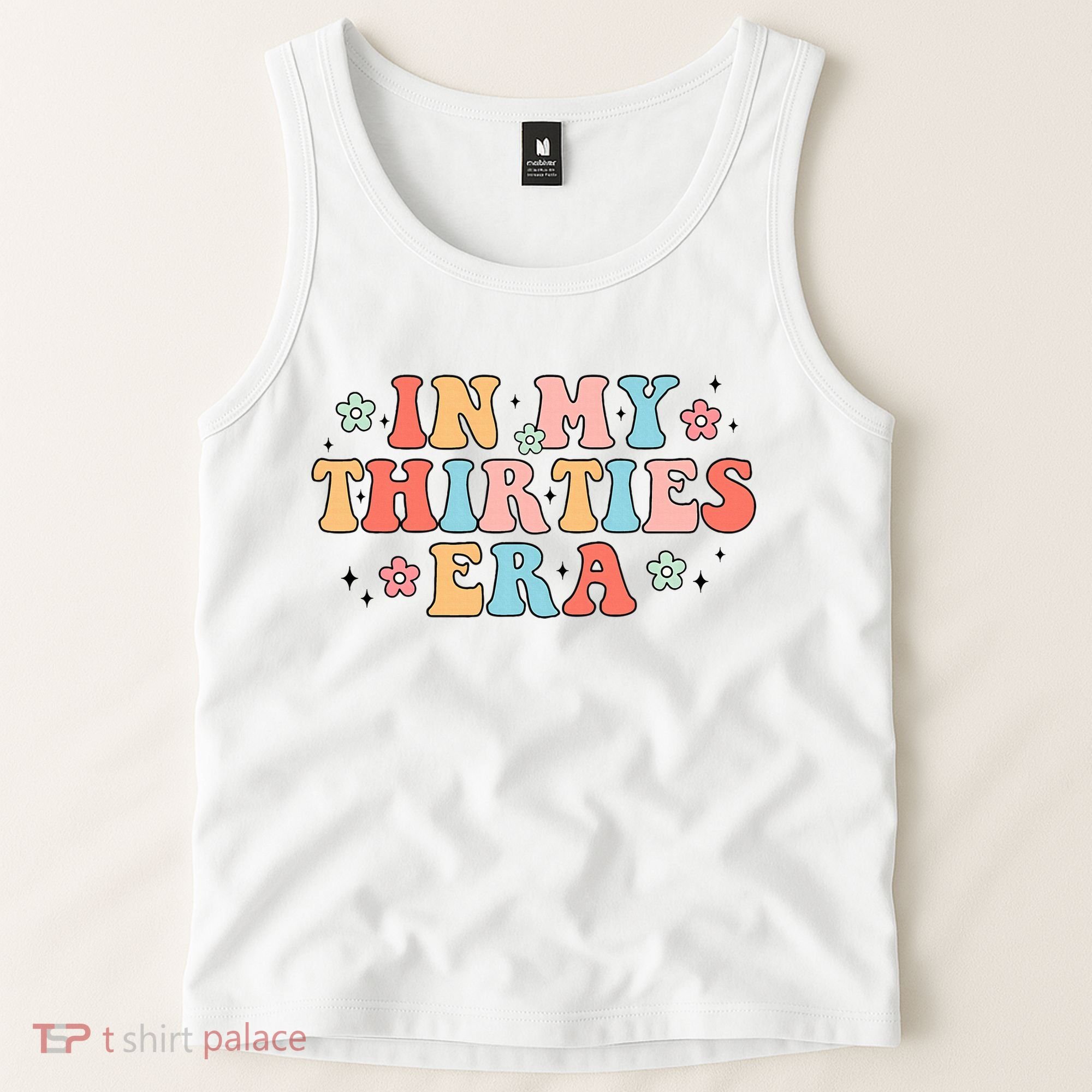 In My Thirties 30s Era Cute Floral Tank Top