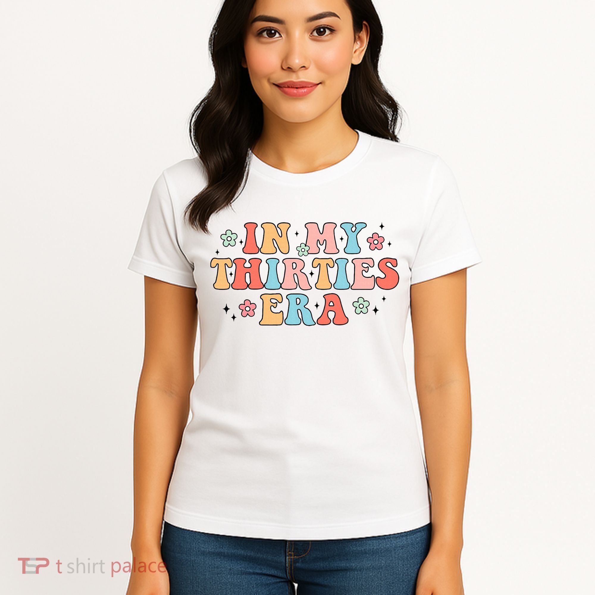 In My Thirties 30s Era Cute Floral Women's T-Shirt