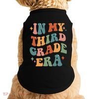 In My Third Grade Era Retro Funny 3rd Grade Teacher Team Doggie Tank thumb 0