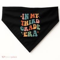 In My Third Grade Era Retro Funny 3rd Grade Teacher Team USA-Made Doggie Bandana thumb 0
