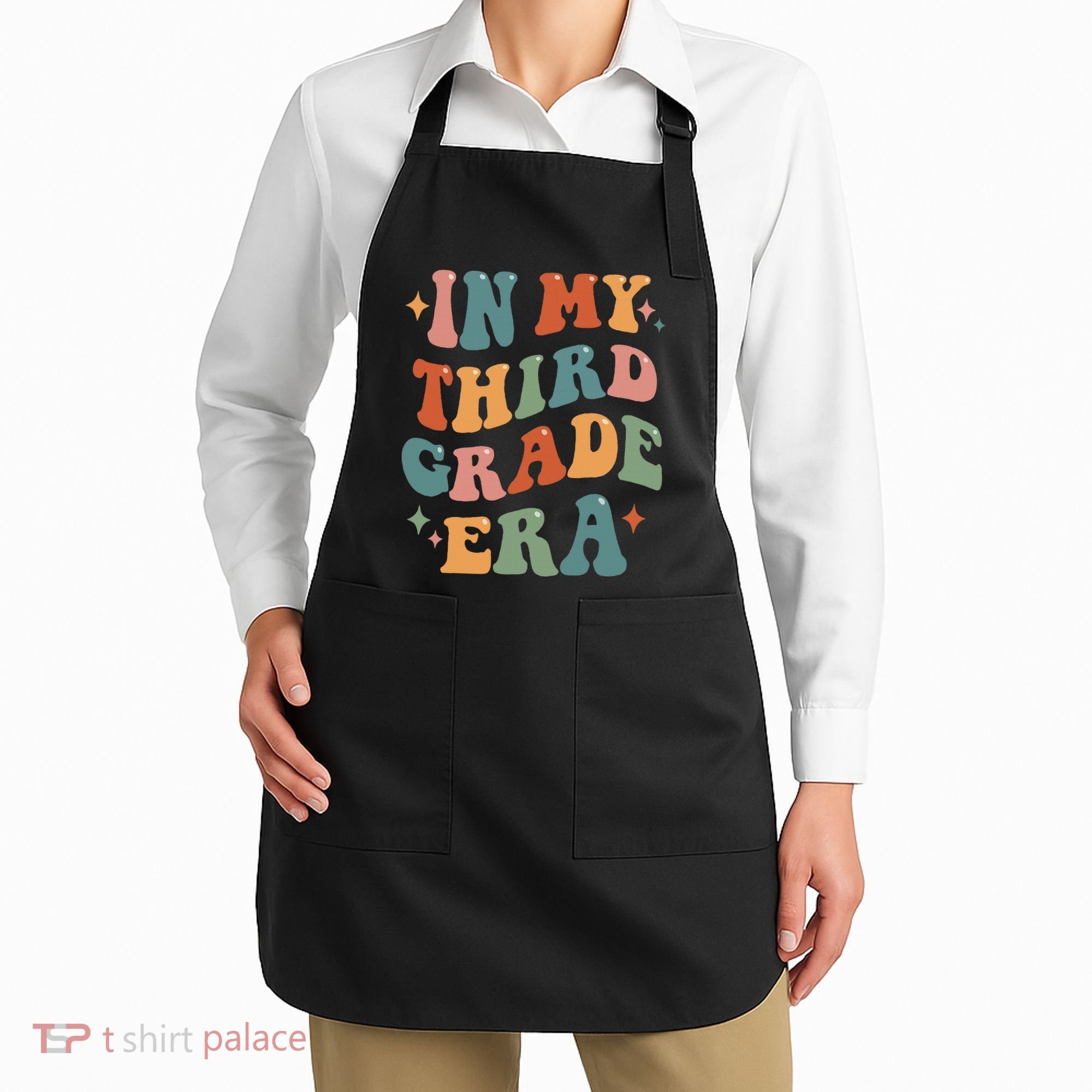 In My Third Grade Era Retro Funny 3rd Grade Teacher Team Apron