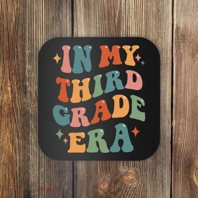In My Third Grade Era Retro Funny 3rd Grade Teacher Team Coaster