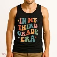 In My Third Grade Era Retro Funny 3rd Grade Teacher Team Tank Top thumb 3