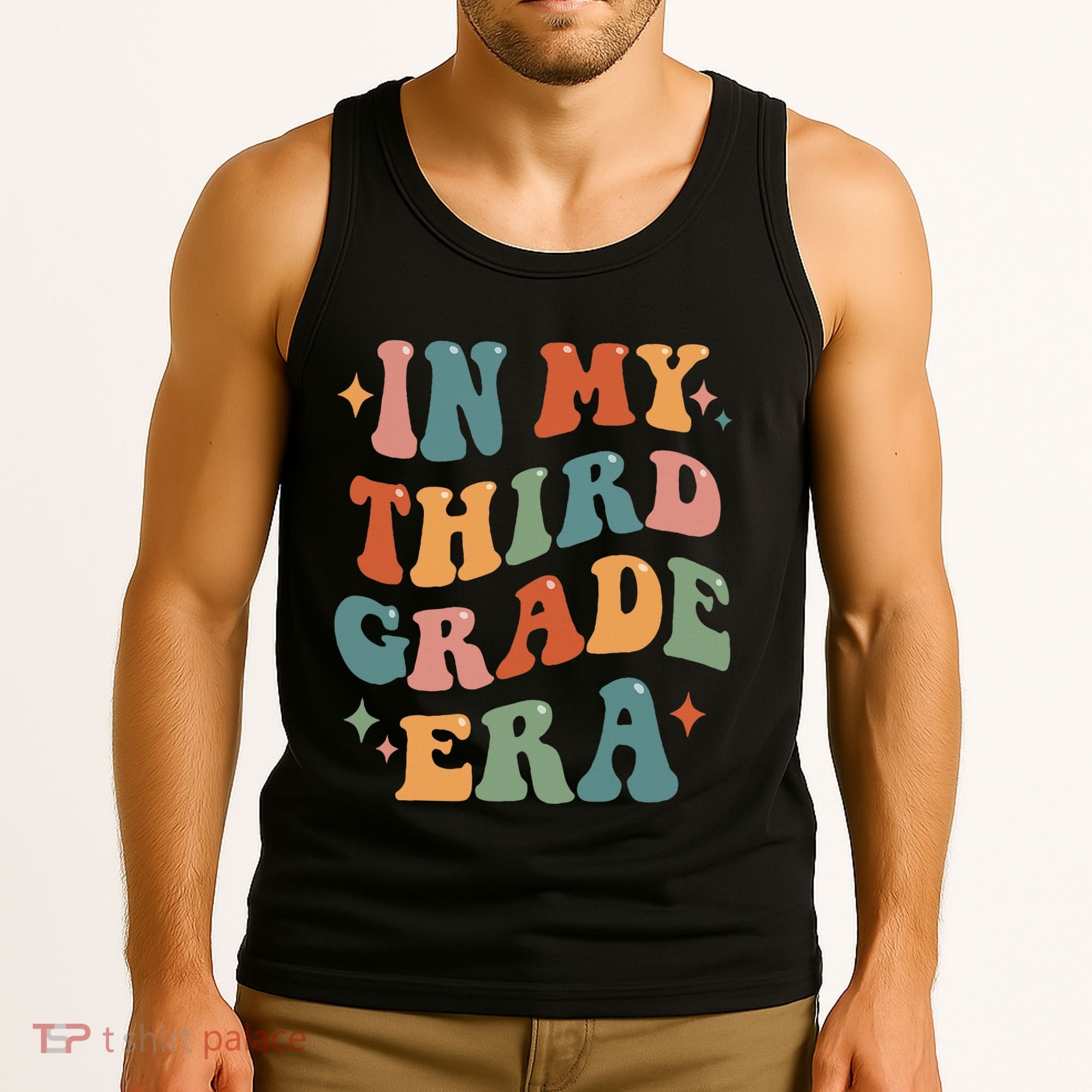 In My Third Grade Era Retro Funny 3rd Grade Teacher Team Tank Top