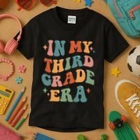 In My Third Grade Era Retro Funny 3rd Grade Teacher Team Kids T-Shirt thumb 3