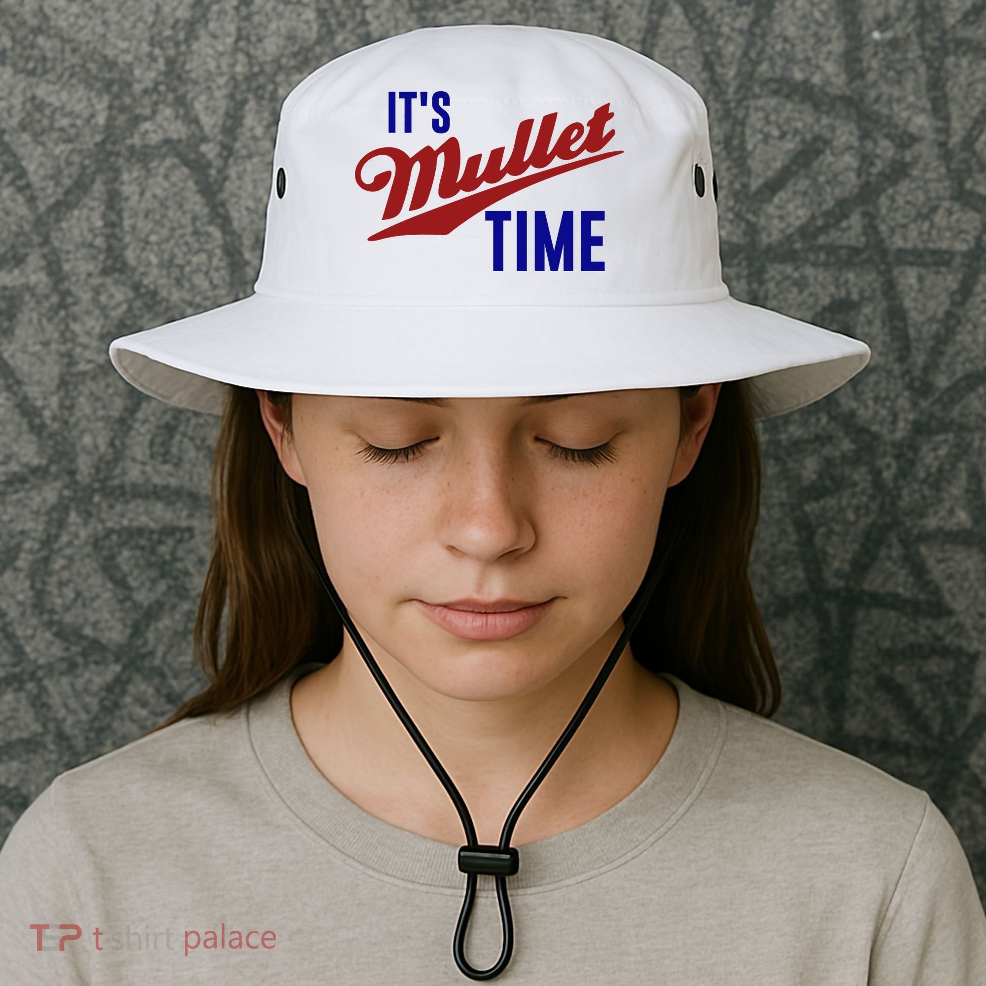 It’s Mullet Time, Funny Redneck Mullet Bucket Hat