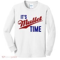 It’s Mullet Time, Funny Redneck Mullet Kids Long Sleeve Shirt thumb 0
