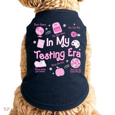 In My Testing Era Teachers Student Rock Testing Day Doggie Tank