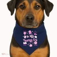 In My Testing Era Teachers Student Rock Testing Day USA-Made Doggie Bandana thumb 1