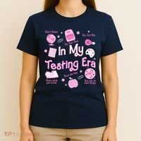 In My Testing Era Teachers Student Rock Testing Day T-Shirt thumb 4