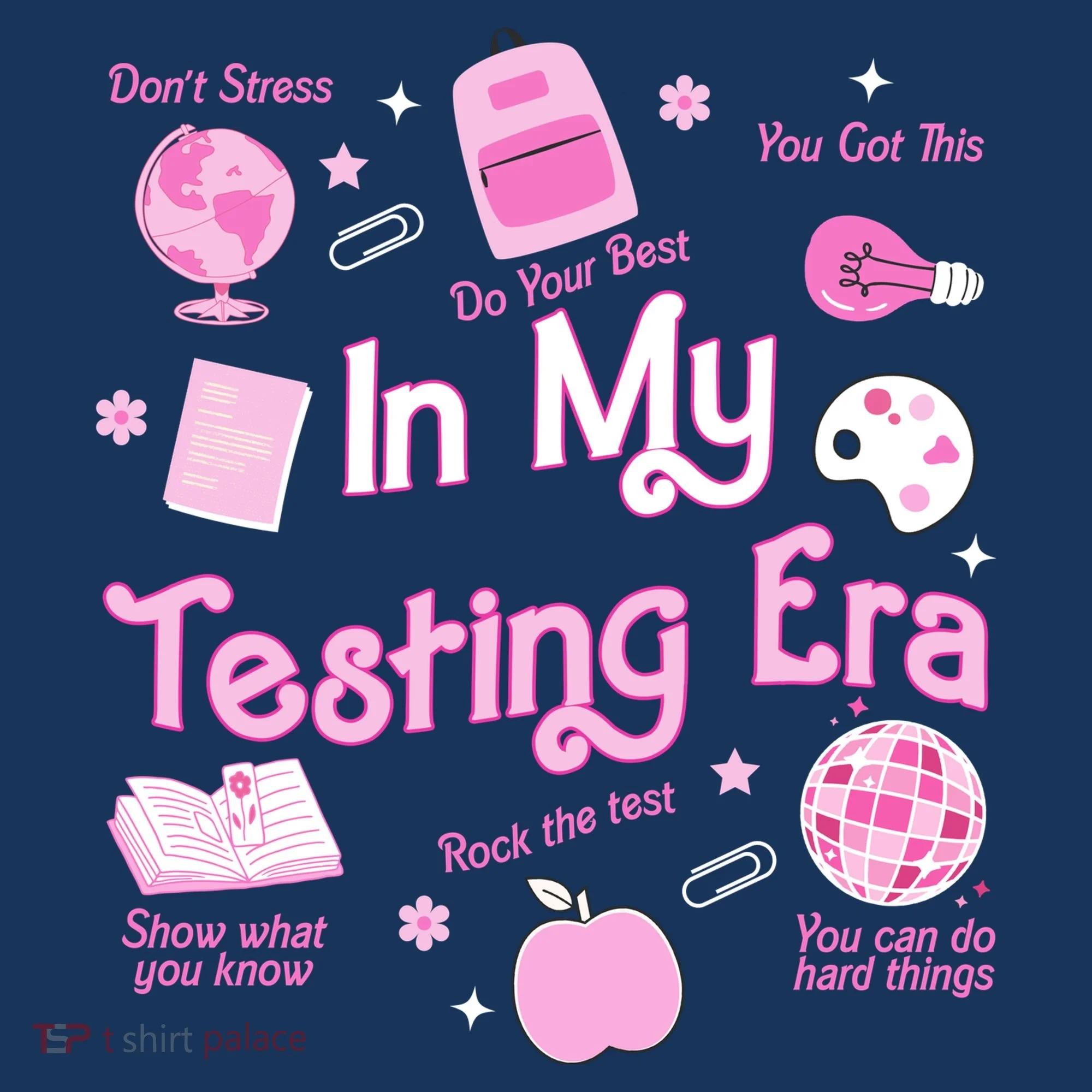 In My Testing Era Teachers Student Rock Testing Day Button