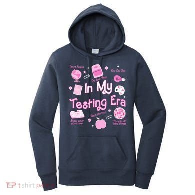 In My Testing Era Teachers Student Rock Testing Day Women's Hoodie