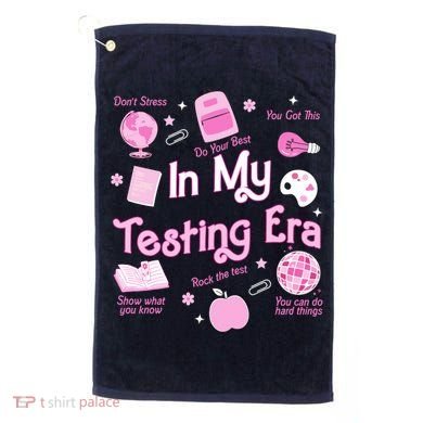 In My Testing Era Teachers Student Rock Testing Day Golf Towel