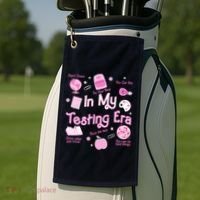 In My Testing Era Teachers Student Rock Testing Day Golf Towel thumb 2