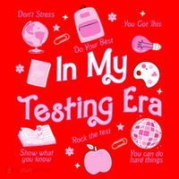 In My Testing Era Teachers Student Rock Testing Day Santa Hat thumb 1