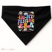 In My Testing Era Teachers Student Rock The Test USA-Made Doggie Bandana thumb 0