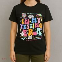 In My Testing Era Teachers Student Rock The Test T-Shirt thumb 4