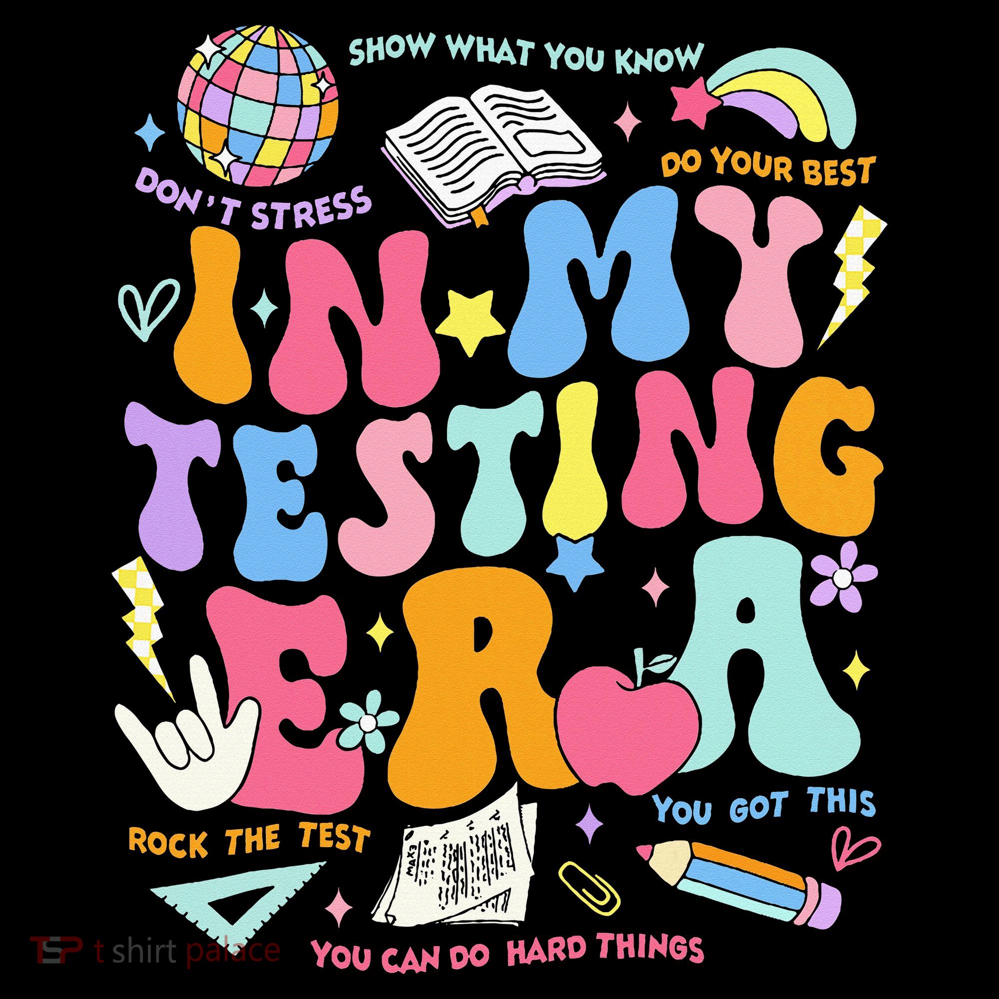 In My Testing Era Teachers Student Rock The Test Women's Hoodie