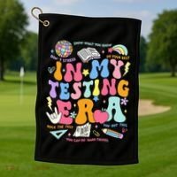 In My Testing Era Teachers Student Rock The Test Golf Towel thumb 1