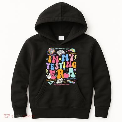 In My Testing Era Teachers Student Rock The Test Kids Hoodie