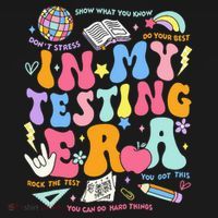 In My Testing Era Teachers Student Rock The Test Kids Long Sleeve Shirt thumb 2