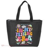 In My Testing Era Teachers Student Rock The Test Tote Bag thumb 0