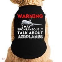 I May Talk About Airplanes Funny Pilot & Aviation Airplane Doggie Tank thumb 0