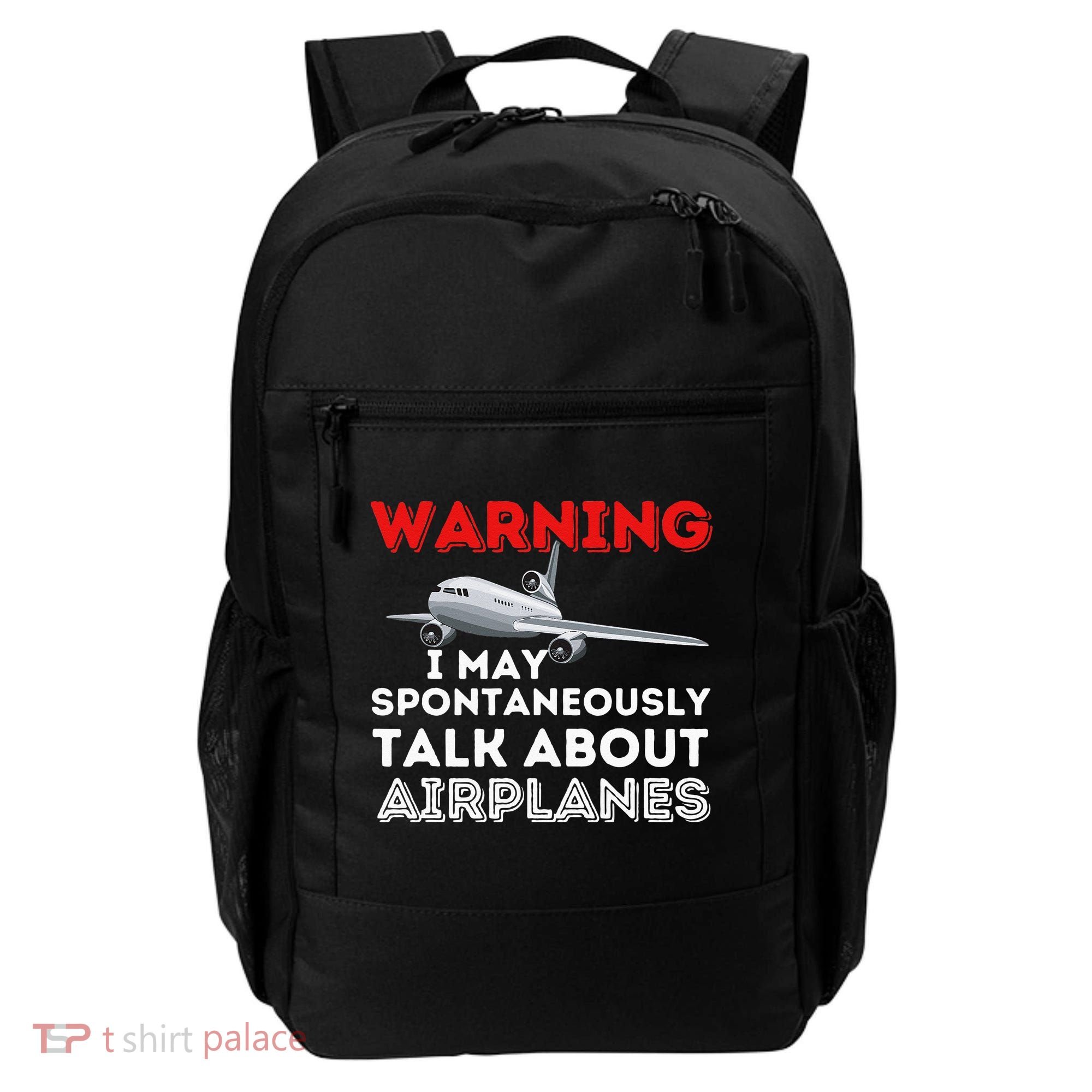 I May Talk About Airplanes Funny Pilot & Aviation Airplane Backpack