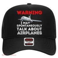 I May Talk About Airplanes Funny Pilot & Aviation Airplane Hat thumb 0