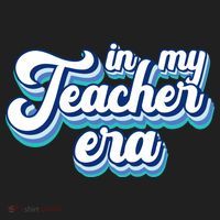 In My Teacher Era Retro Style Plastic Christmas Ball Ornament thumb 1