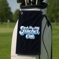 In My Teacher Era Retro Style Golf Towel thumb 2