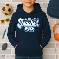 In My Teacher Era Retro Style Kids Hoodie thumb 2