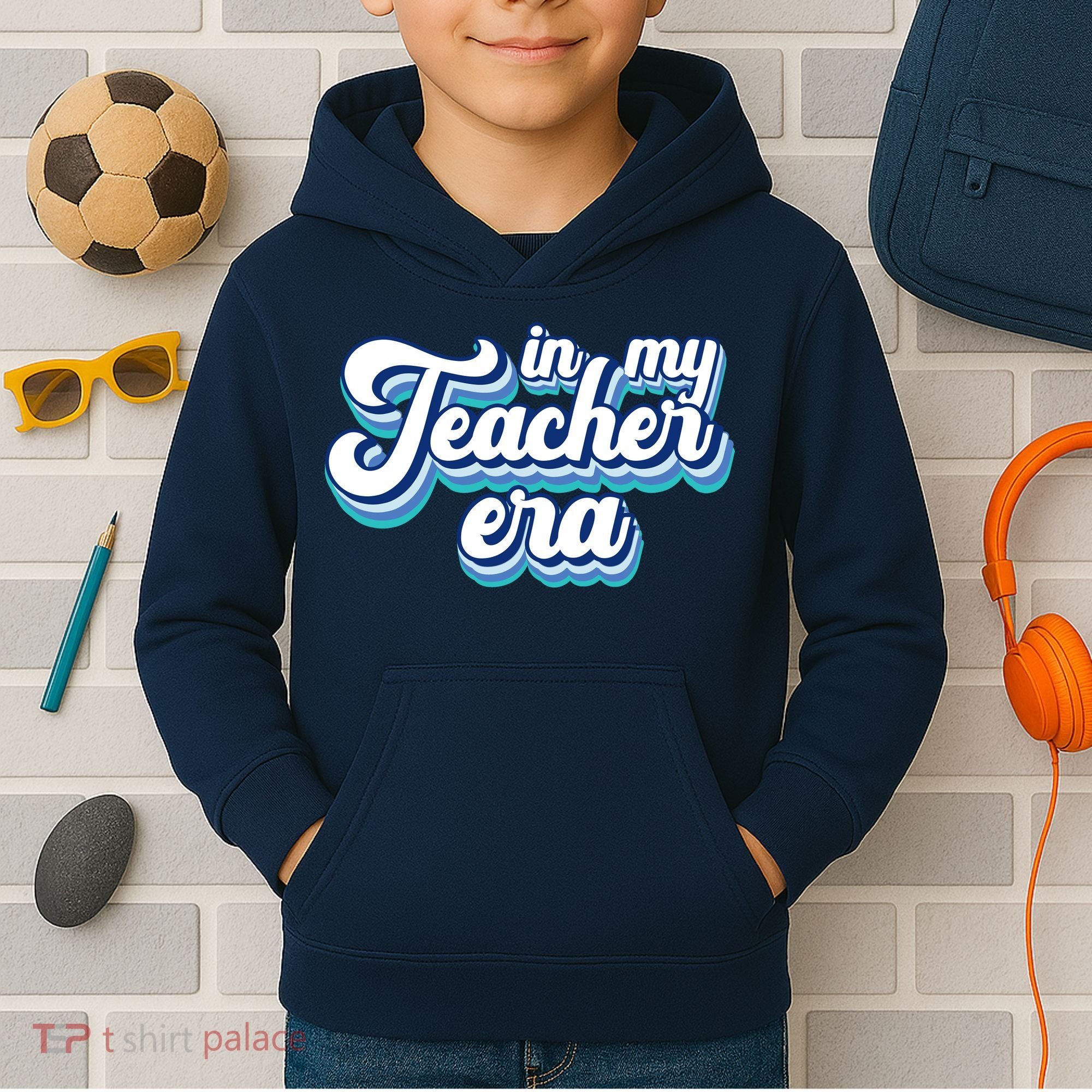 In My Teacher Era Retro Style Kids Hoodie