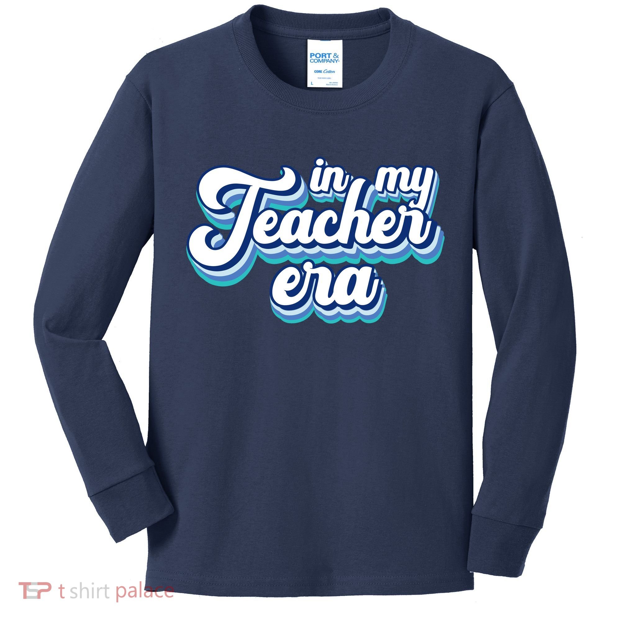 In My Teacher Era Retro Style Kids Long Sleeve Shirt