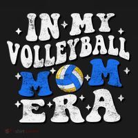 In My Volleyball Mom Era Funny Player Volleyball Mom Groovy Great Gift Women's Hoodie thumb 2