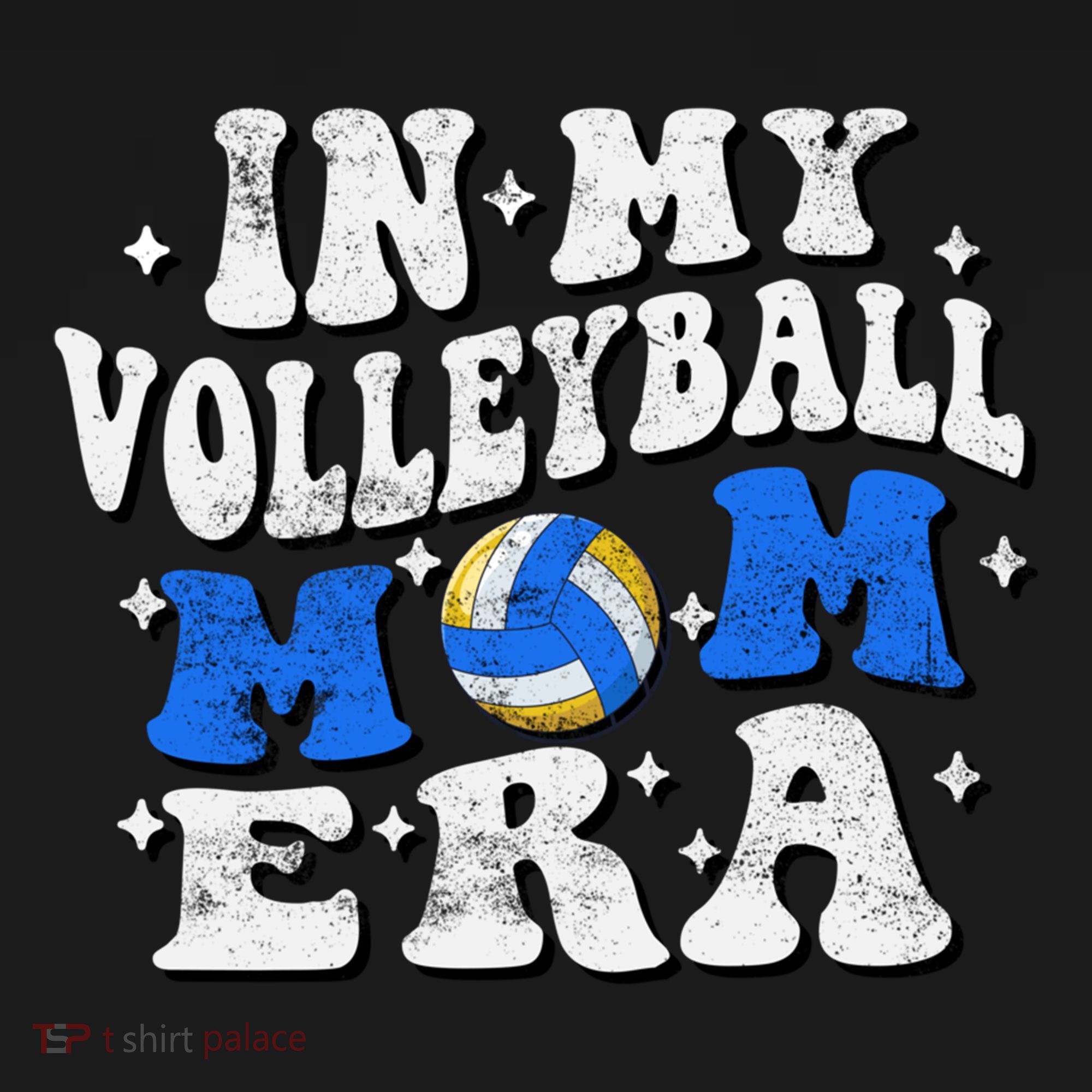 In My Volleyball Mom Era Funny Player Volleyball Mom Groovy Great Gift Women's Hoodie