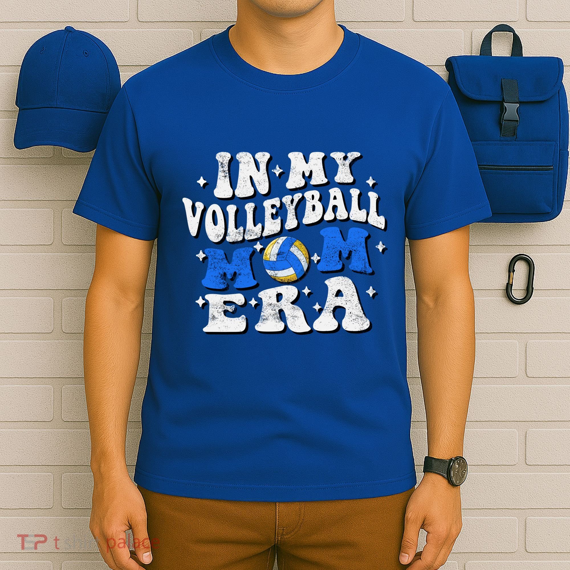 In My Volleyball Mom Era Funny Player Volleyball Mom Groovy Great Gift T-Shirt